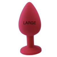 GEM RED SILICONE BUTT PLUG LARGE